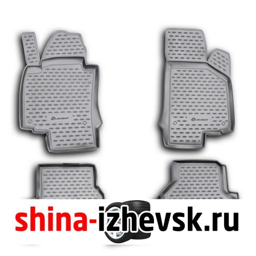 Коврик Autofamily коврик в салон полиуретановый серый для SKODA Octavia II (Typ 1Z) 2004-2013, 4 шт. , серый) в Ижевске